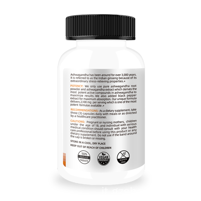 Shecome Ashwagandha 2100 mg capsule per il supporto immunitario